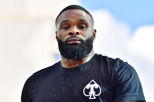 Tyron Woodley at a media workout