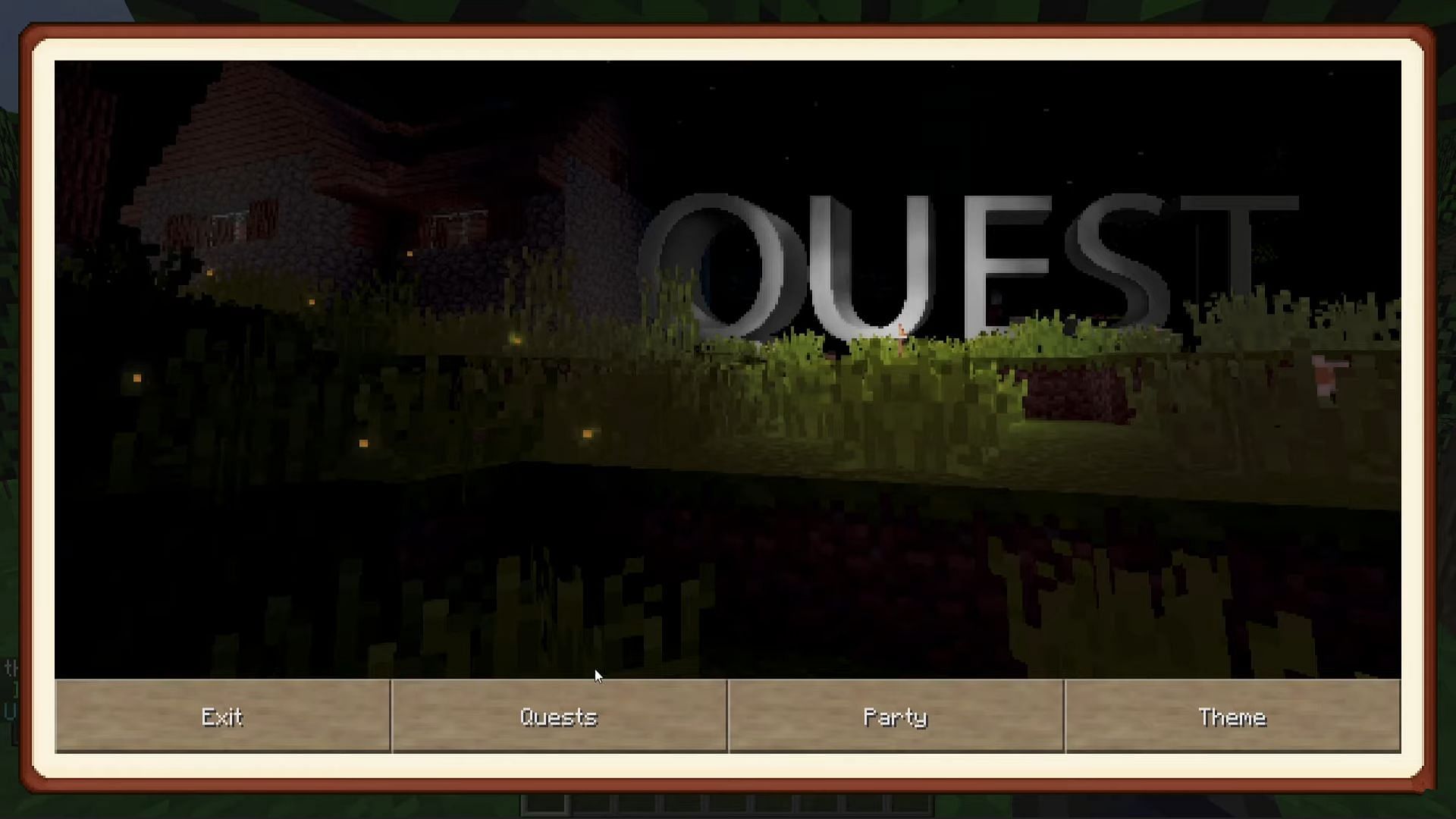 Artifacts Quest modpack offers a new main menu as well (Image via Minecraft)