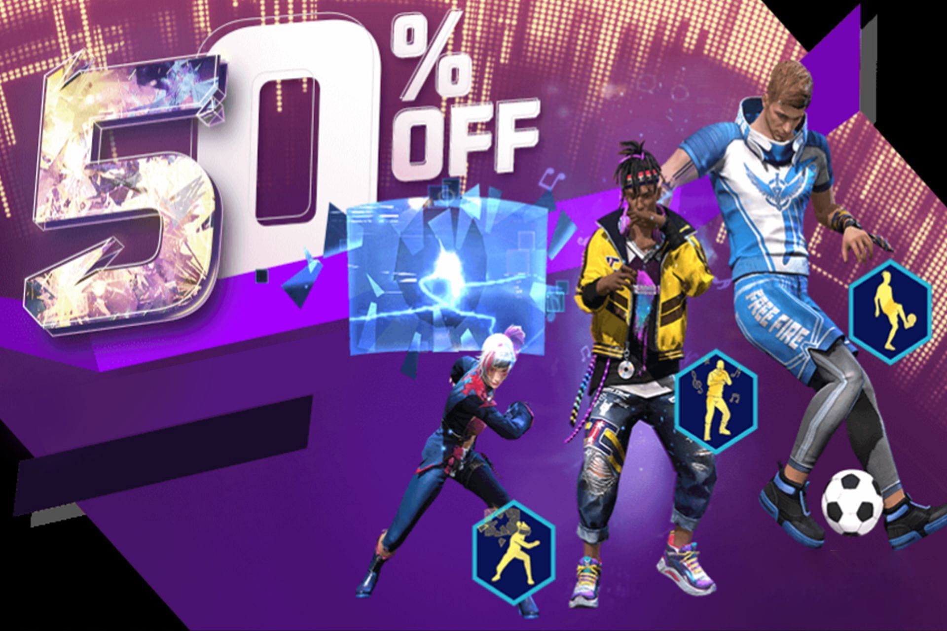 Users can get 50% discount on emotes in the store (Image via Garena)