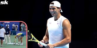 Watch: Rafael Nadal helps ball boys clean up during practice session ahead of US Open 2022