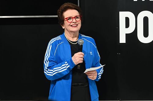 Billie Jean King at an Adidas event