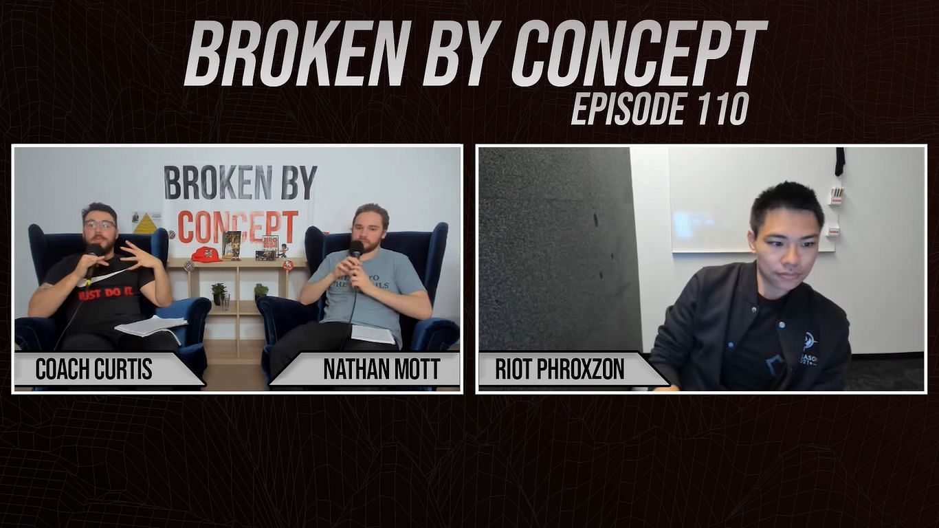 Riot Phroxzon featuring on a podcast (Image via YouTube/Broken by Concept)