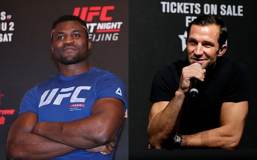 Francis Ngannou (left) and Luke Rockhold (right)