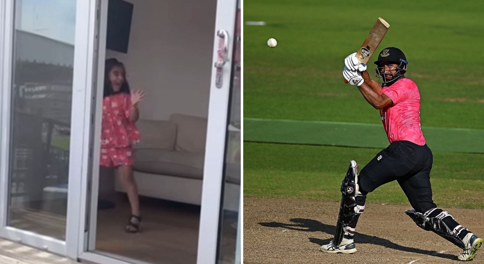 Aditi couldn&#039;t stop herself from dancing after another Pujara ton in county cricket. Pic credits: ChP1v3Nqps4/Instagram]
