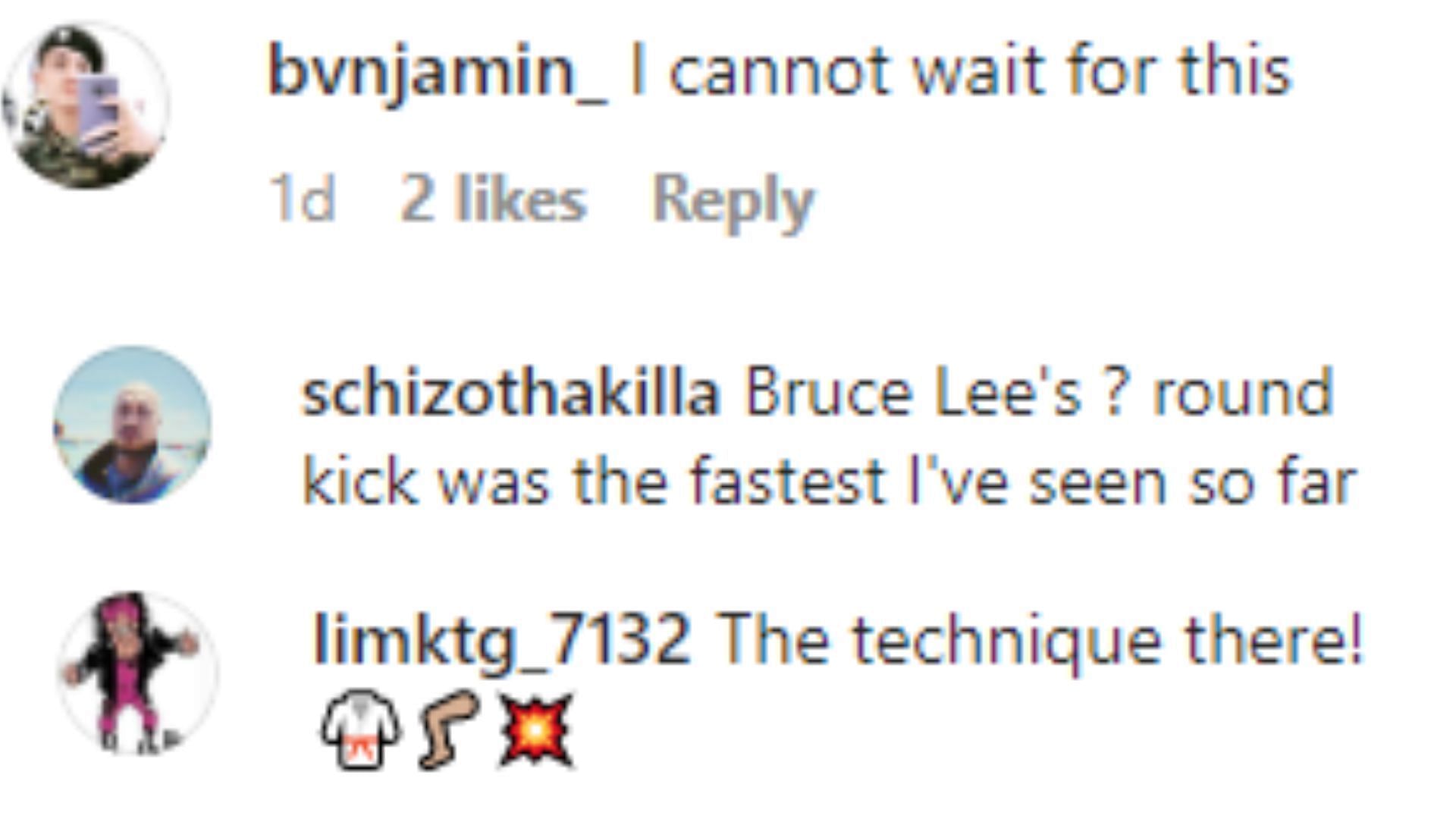 [Photo Credit: @ONEChampionship] Instagram Comments