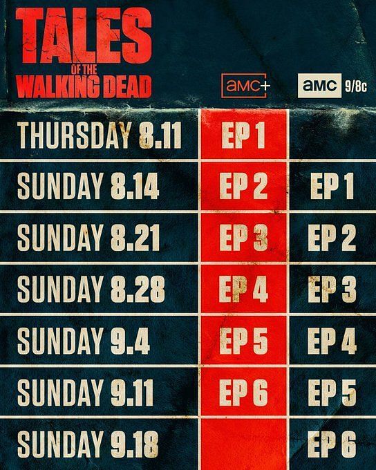 Tales of the Walking Dead Season 1 release schedule on AMC and AMC