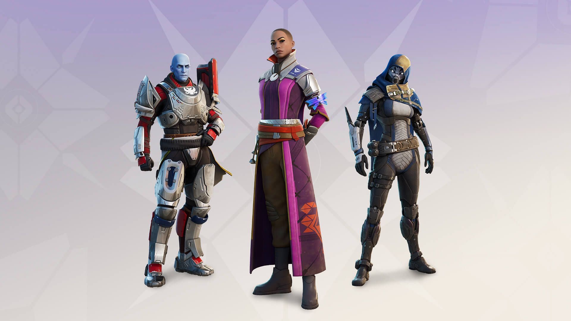 Three different Fortnite x Destiny 2 skins can be obtained in the popular battle royale game (Image via Epic Games)