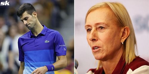 Novak Djokovic and Martina Navratilova