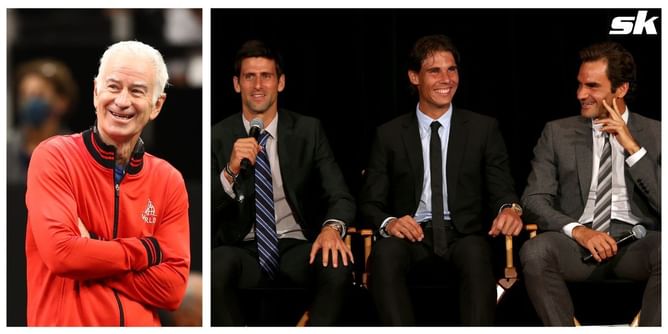 "Federer is the most beautiful player I've ever seeen, I’d never seen anyone that tried harder than Jimmy Connors but Nadal has succeeded in that and Djokovic is like the human dartboard" - John McEnroe