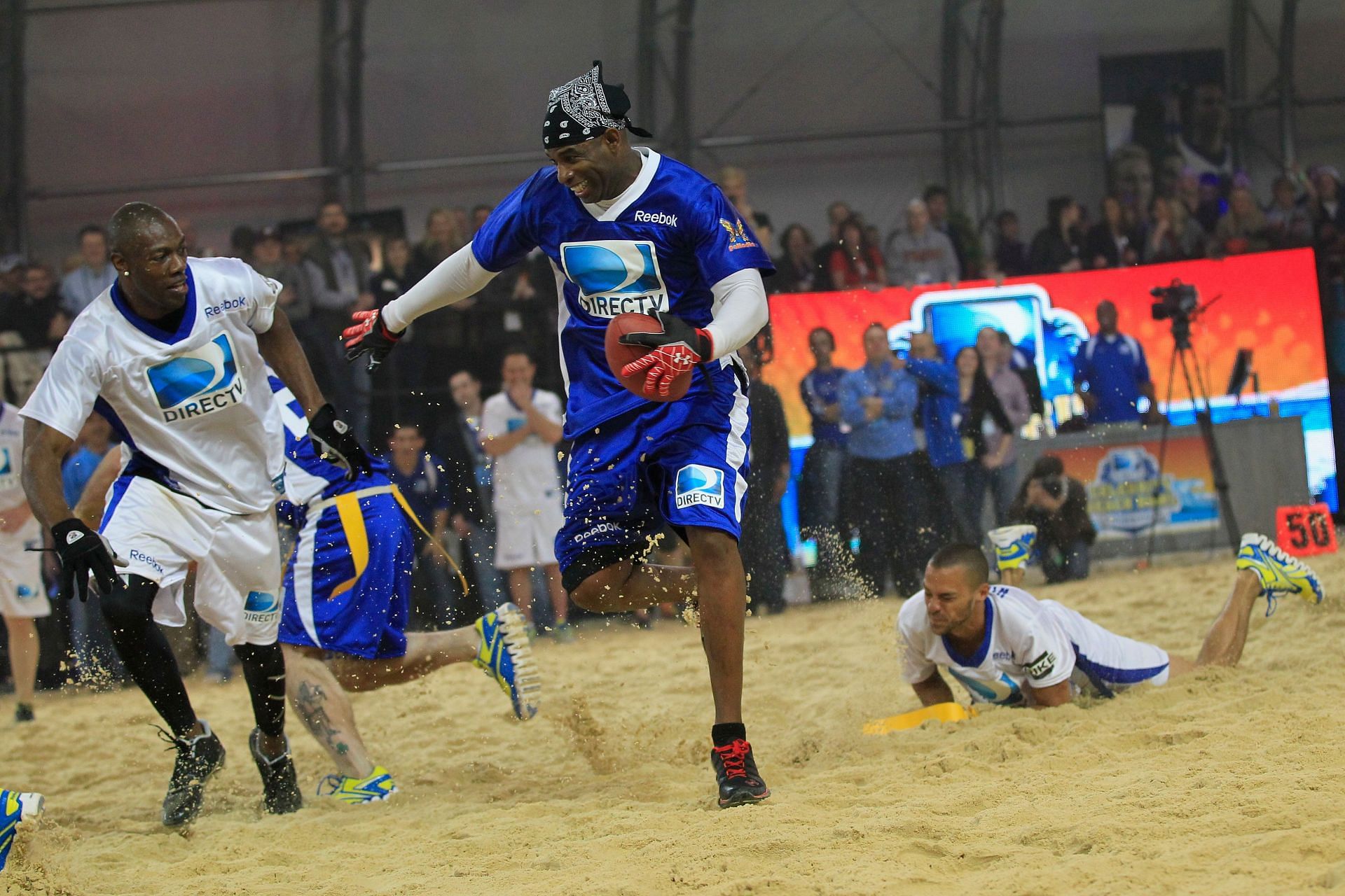 Deion Sanders at the DIRECTV&#039;s Sixth Annual Celebrity Beach Bowl - Game