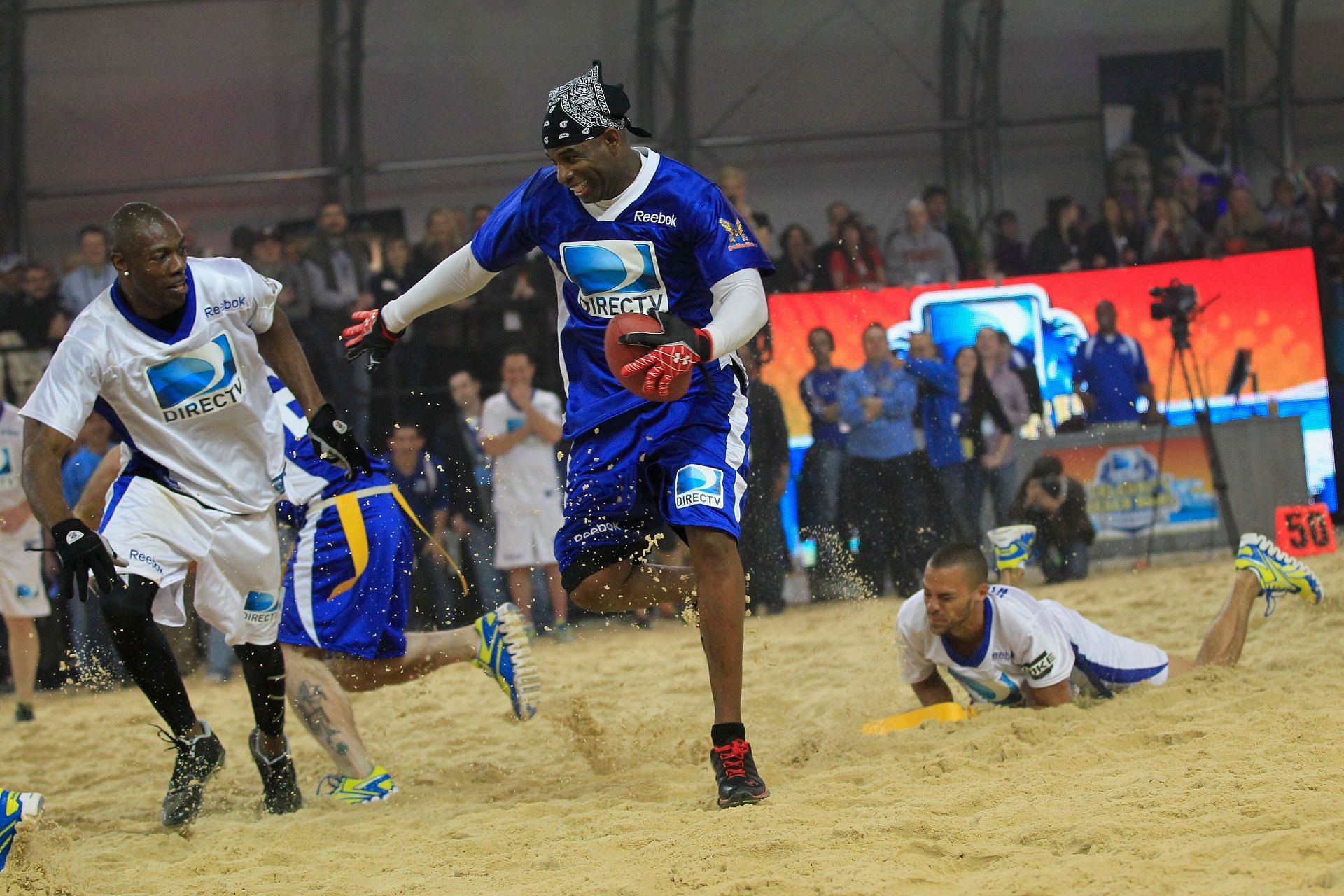 Deion Sanders at the DIRECTV's Sixth Annual Celebrity Beach Bowl - Game