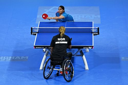 India's Bhavina Patel in action at CWG 2022. (PC: Getty Images)