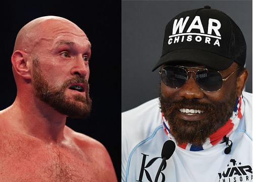 Tyson Fury (left), Dereck Chisora (right)