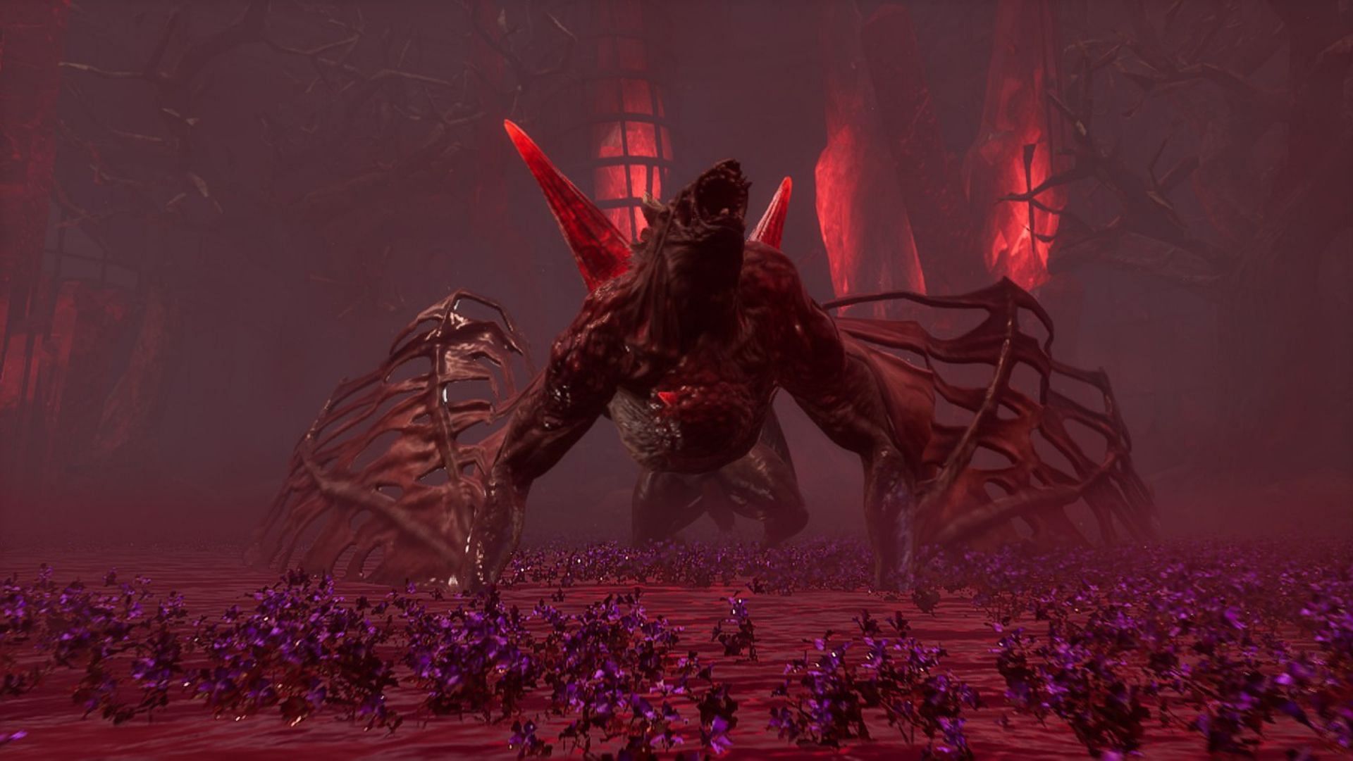 Bosses in Thymesia range from humanoid soldiers to blood-soaked beasts (Image via Team17)