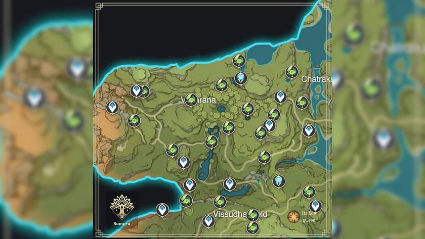 All 108 Genshin Impact Dendroculus locations in Sumeru (version 3.0)