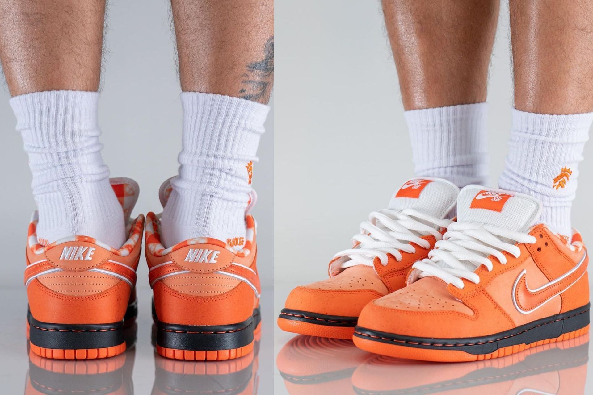 Upcoming Concepts x Nike SB Dunk Low Orange Lobster sneakers (Image via @yankeekicks / Instagram)