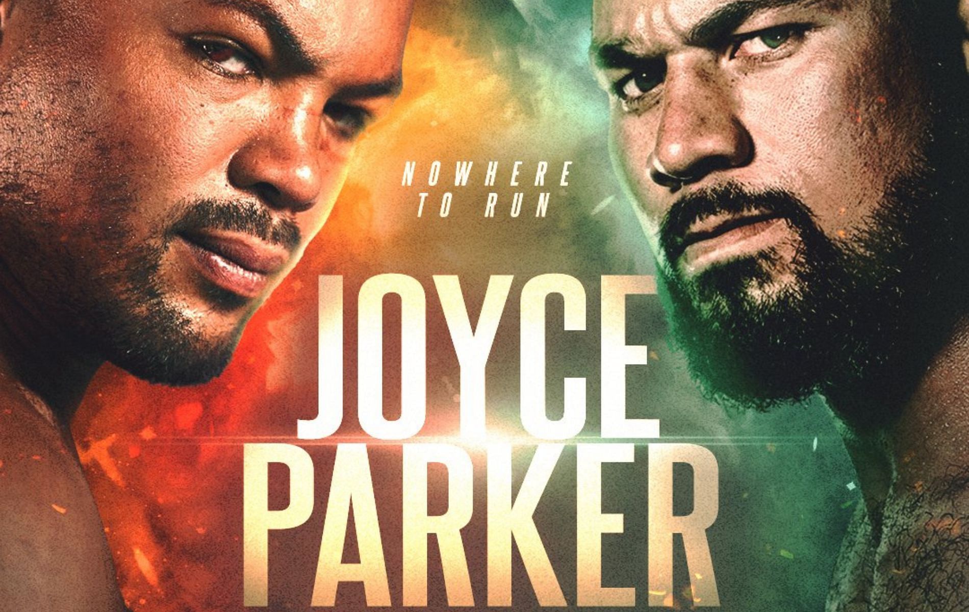 The Joe Joyce vs. Joe Parker fight poster [ Image credits: @AOarena /Twitter ]