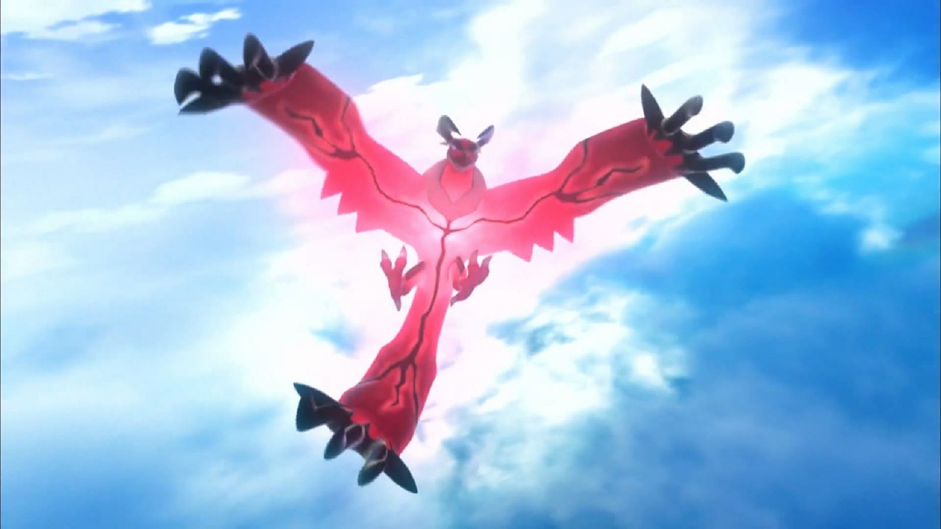 Yveltal takes flight in Pokemon GO (Image via Niantic)
