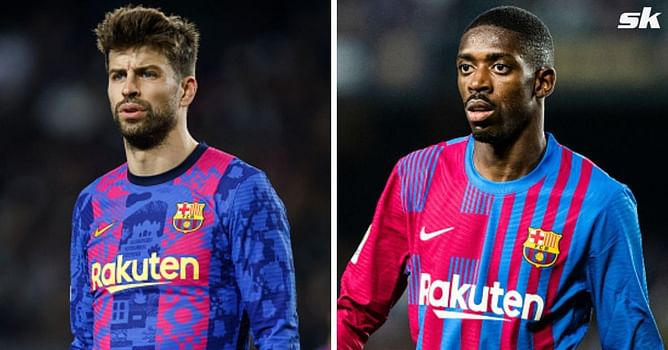 Pique and 2 other Barcelona superstars angered as details of Dembele's contract come to light: Reports