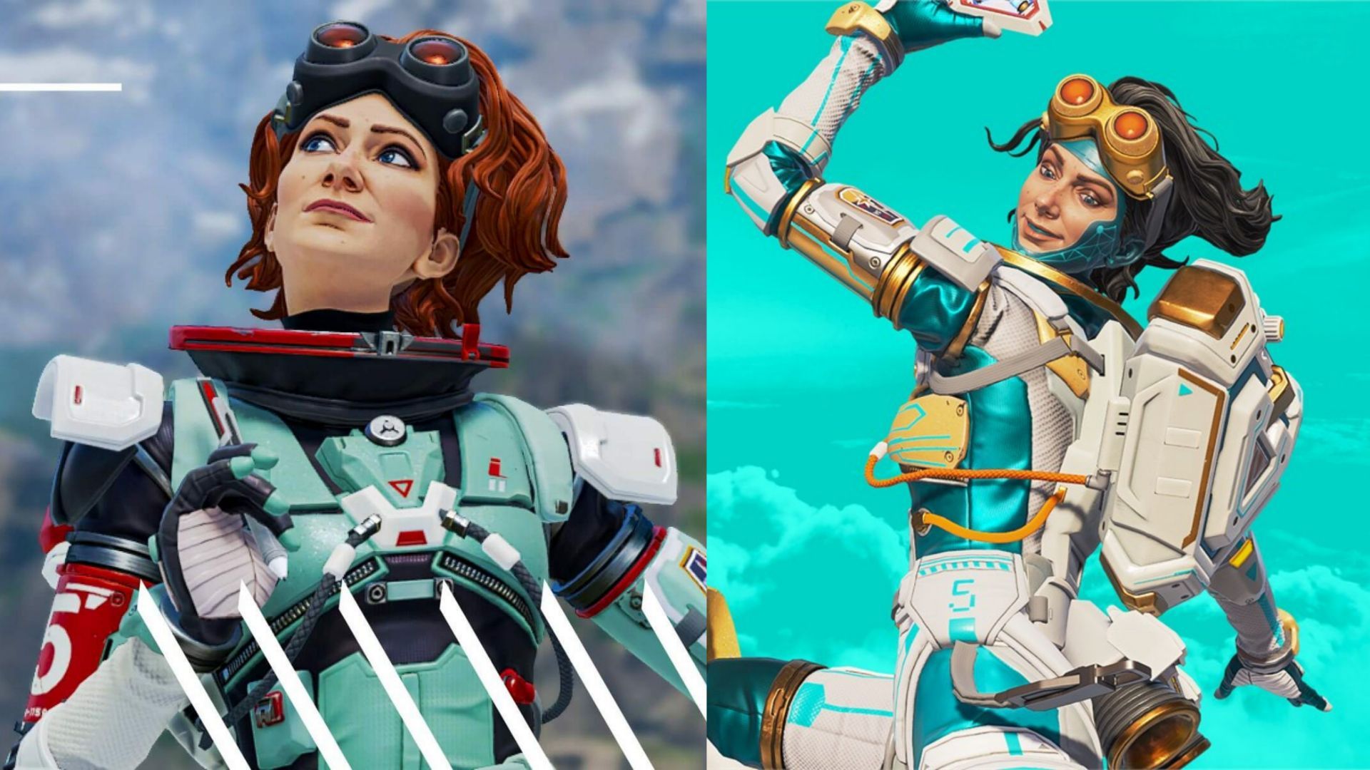 Horizon&#039;s original skin (left) and Flux Capacity skin (right) (Image via EA)