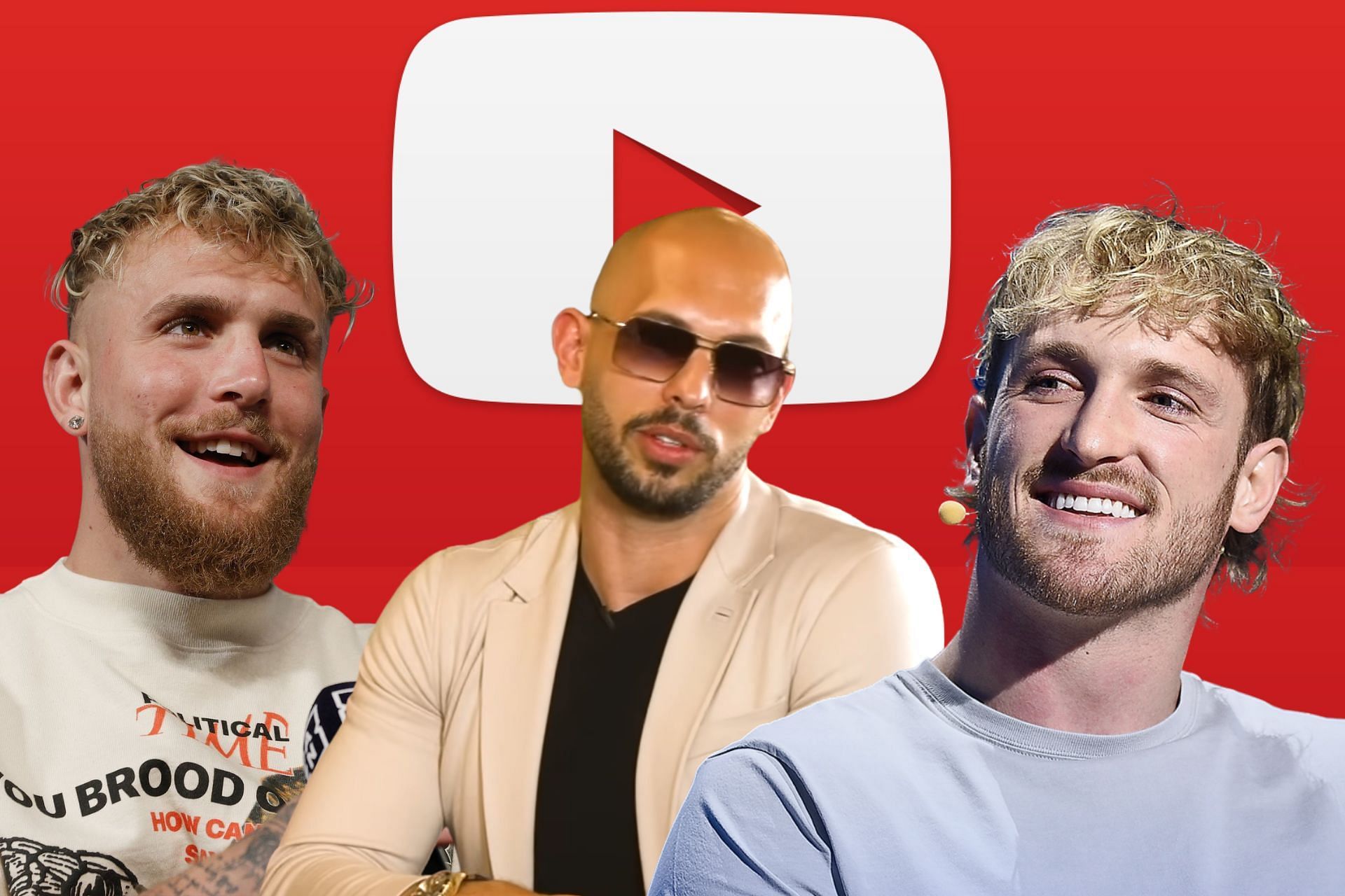 Jake Paul calls out Andrew Tate and claims Logan Paul will easily defeat him (Image via Sportskeeda)