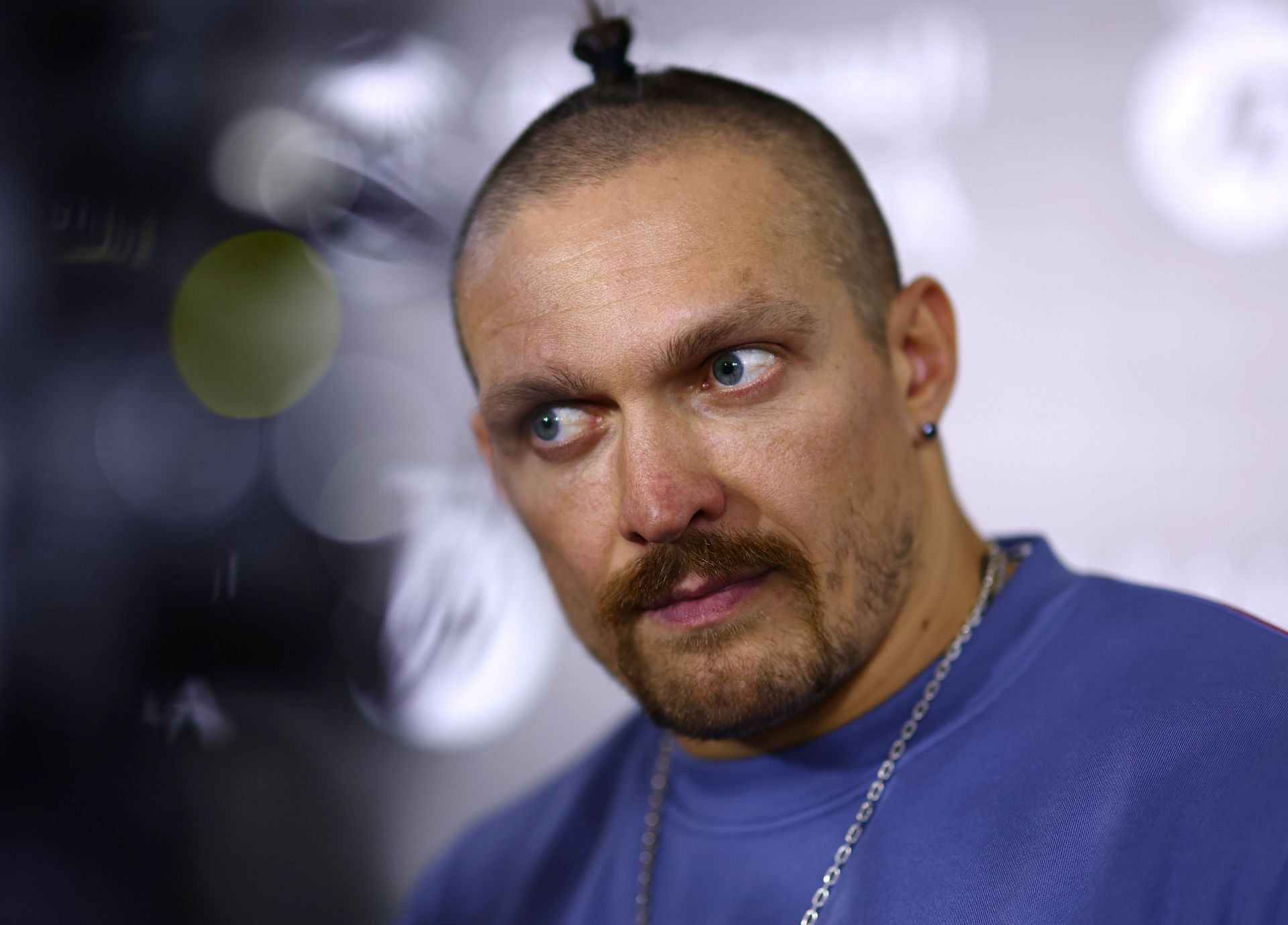 Oleksandr Usyk at a recent media event