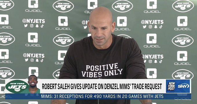 He's one of our 53 best': Robert Saleh's eye-opening response to Denzel Mims'  Jets trade request