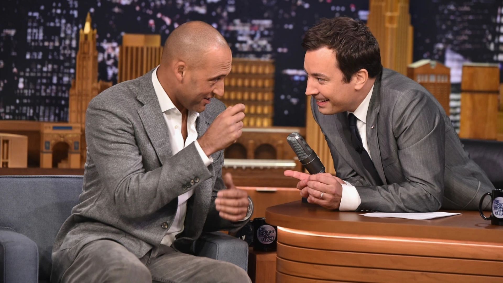 Derek with Jimmy Fallon on &quot;The Tonight Show.&quot;