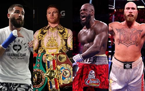 Caleb Plant, Canelo Alvarez, Deontay Wilder, and Robert Helenius 