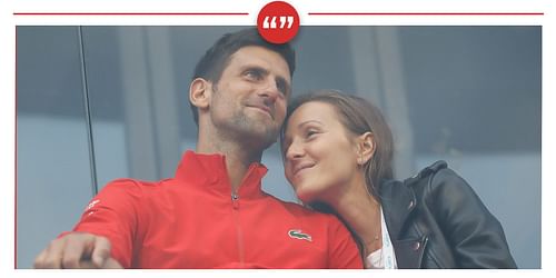 Novak Djokovic (L) and Jelena Djokovic