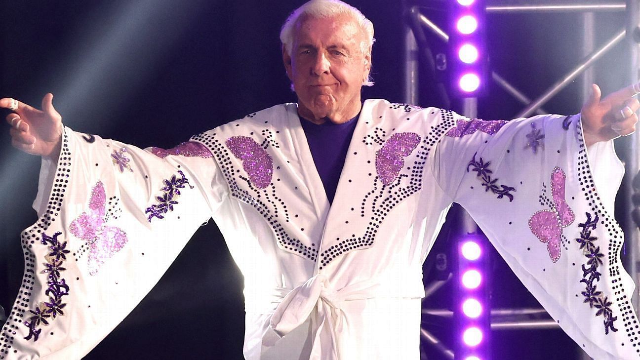 &quot;The Nature Boy&quot; Ric Flair during his retirement match at age 73 (July 31, 2022)