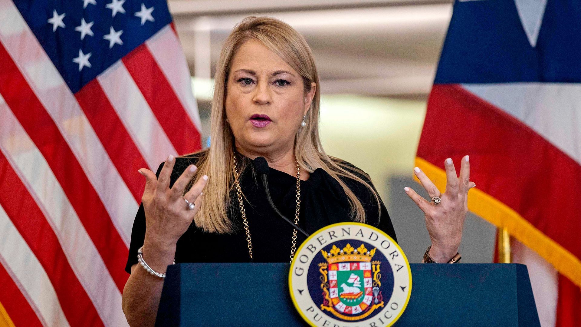 Wanda V&aacute;zquez has been arrested on corruption charges (Image via Getty Images/Ricardo Arduengo)