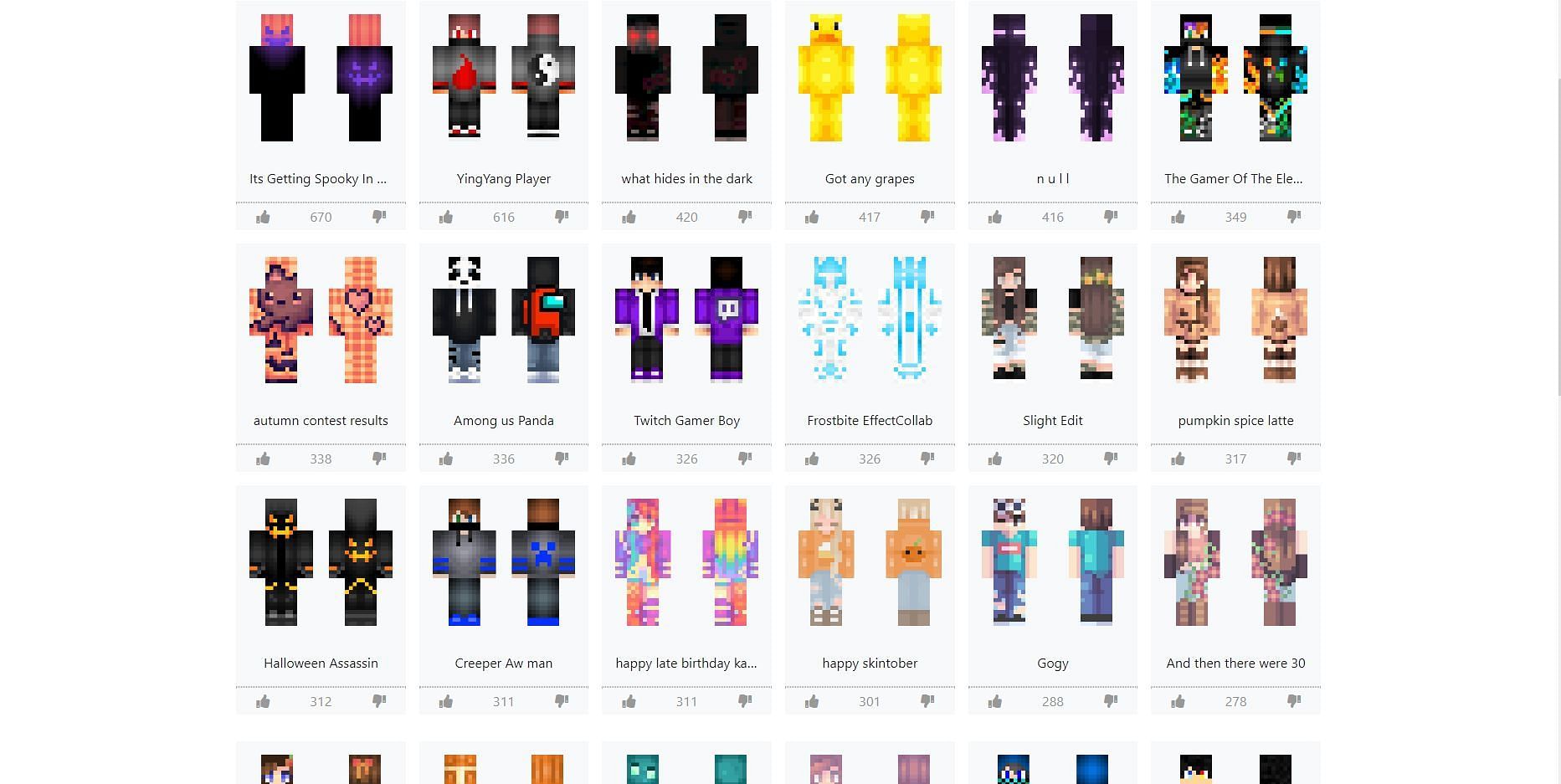 bedrock edition  Minecraft Skins