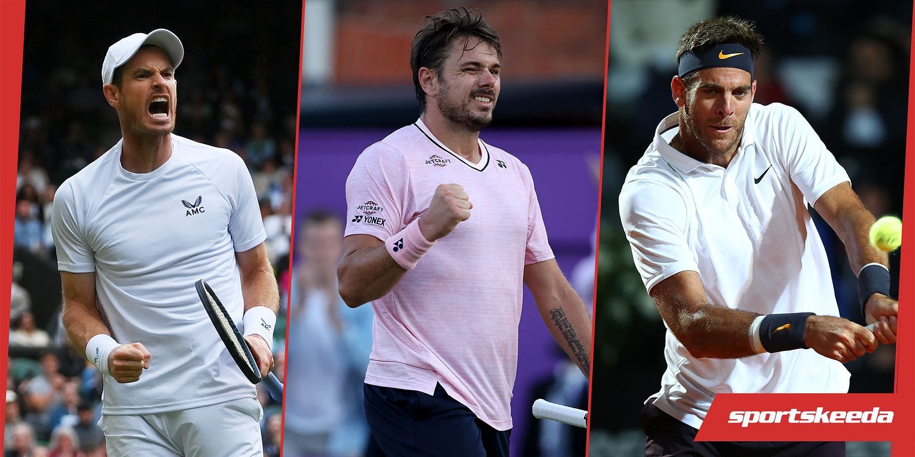 Andy Murray, Stan Wawrinka and Juan Martin Del Potro