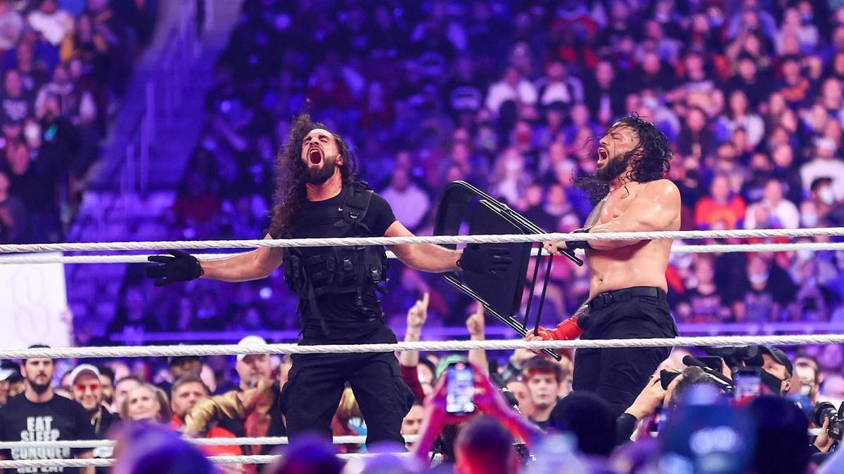 Seth Rollins and Roman Reigns collided at the Royal Rumble premium live event.