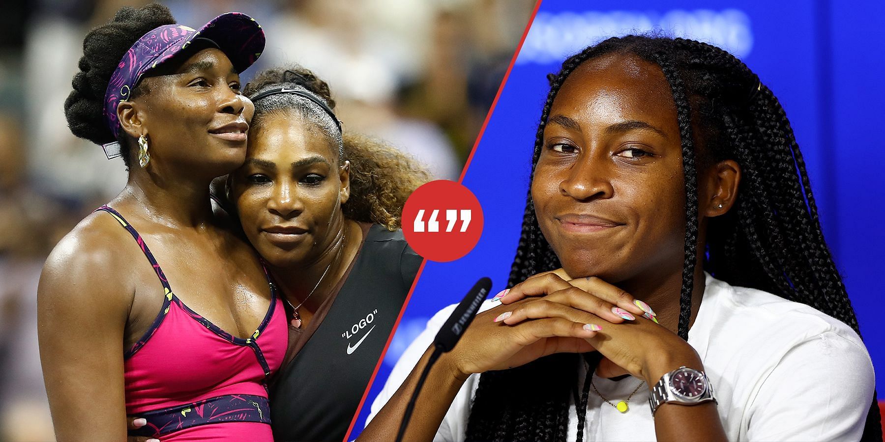 Coco Gauff has hailed Venus Williams and Serena Williams