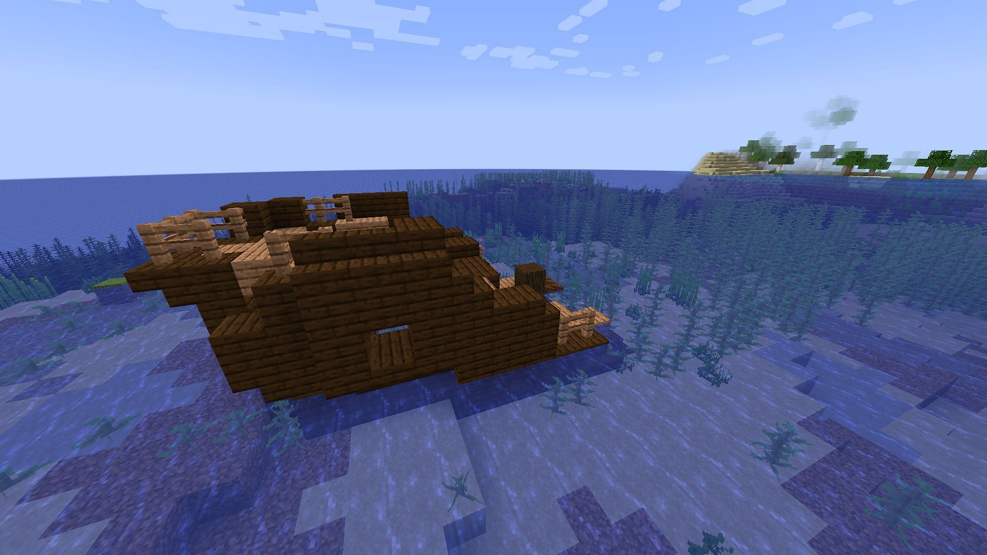 Oceans have several shipwrecks in Minecraft (Image via Mojang)