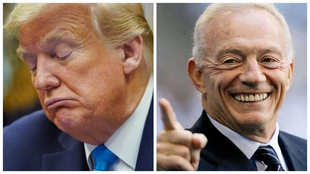 Donald Trump (left) probably regrets the comments he made about Jerry Jones&#039; Cowboys years ago