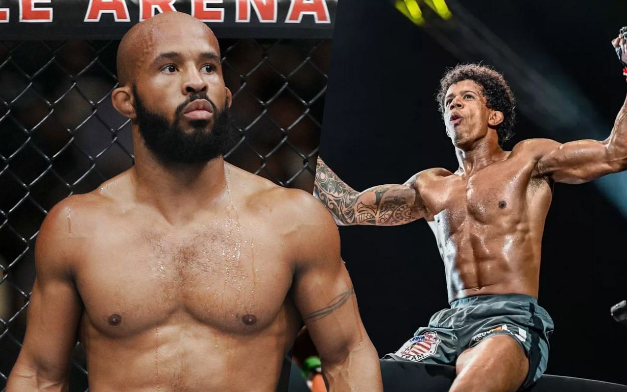 Demetrious Johnson (left) and Adriano Moraes (right) [Photo Credits: ONE Championship]