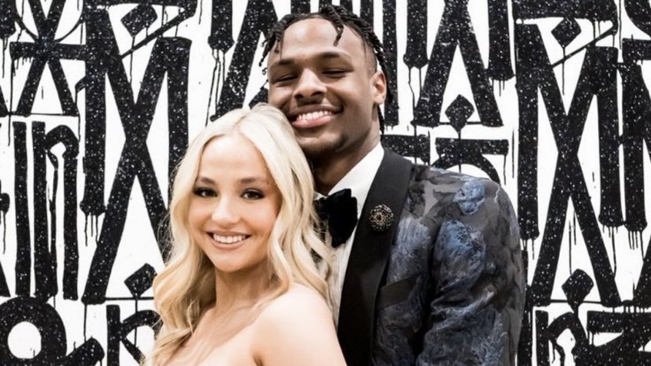 Bronny James with his prom date at Sierra Canyon High School