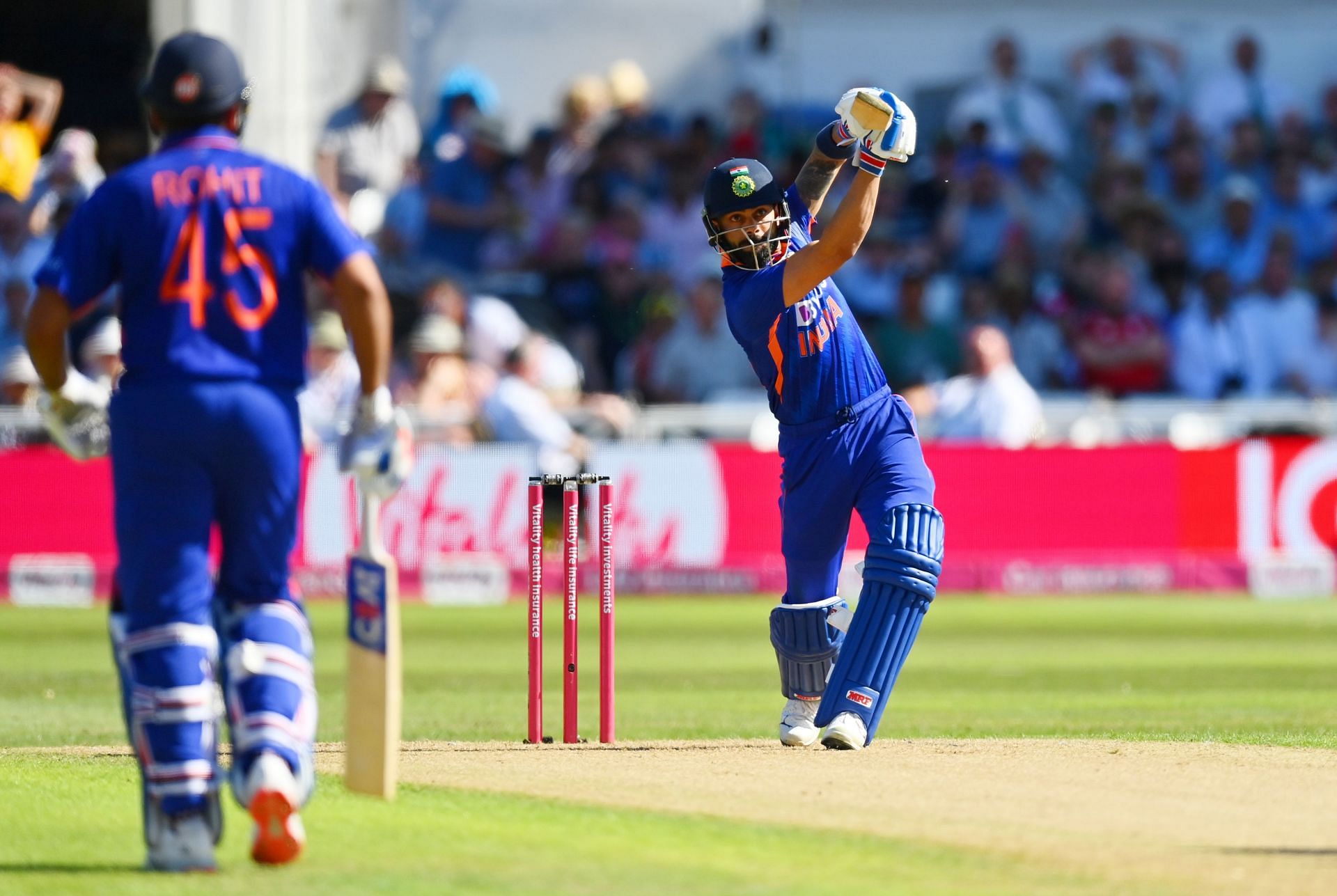 Virat Kohli batting during the recent tour of England. Pic: Getty Images