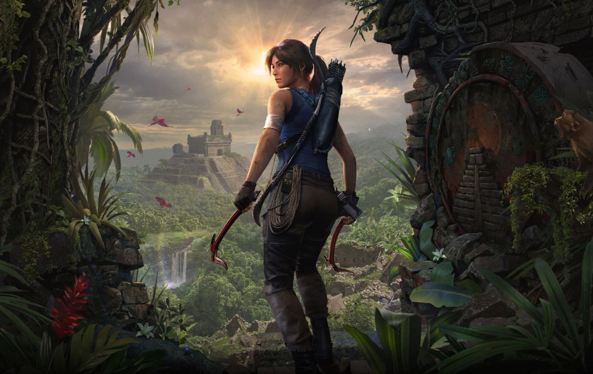 In the action-adventure title Tomb Raider, players have to explore historical ruins and keep themselves alive (Image via Crystal Dynamics)