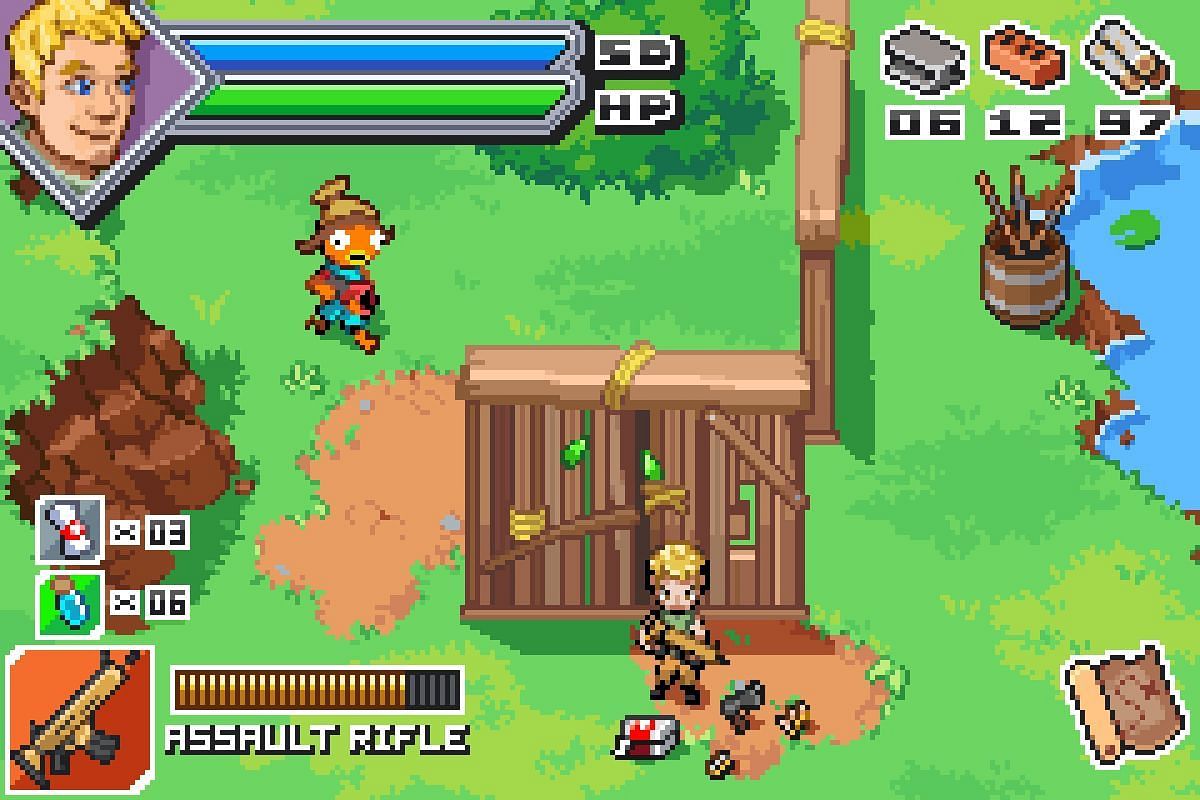 This is what Fortnite Battle Royale would look like on Game Boy Advance (Image via flea_alex/Twitter)