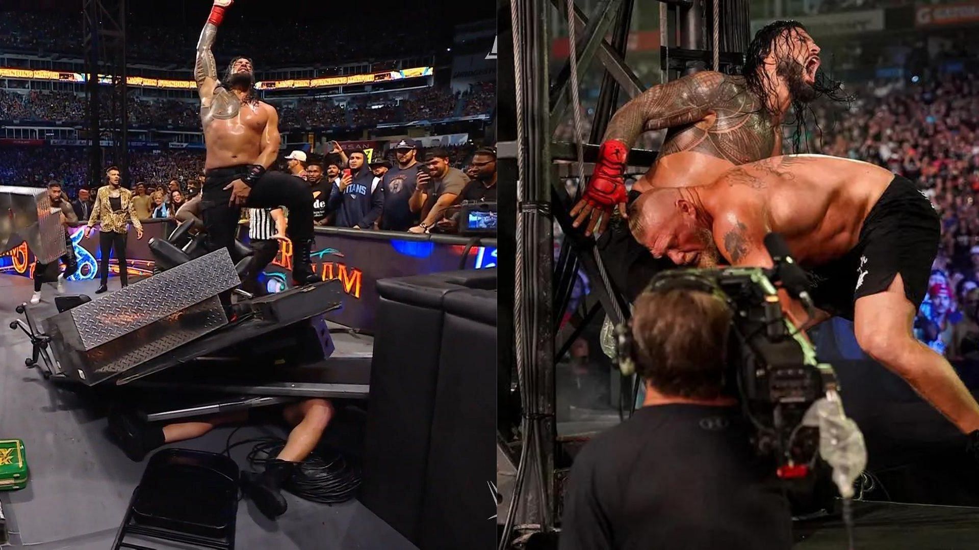 Roman Reigns was victorious over Brock Lesnar at SummerSlam
