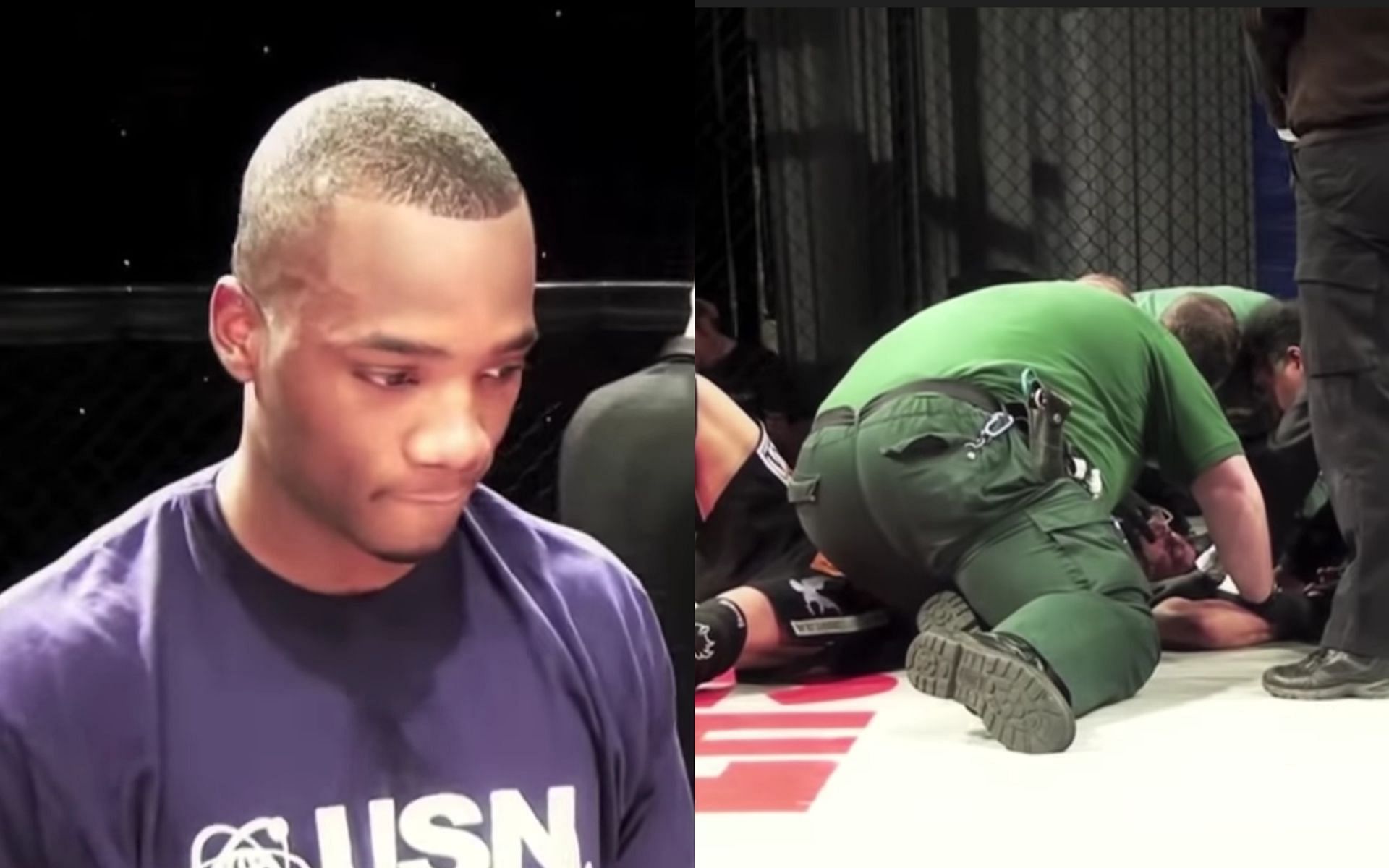 Leon Edwards (left), Delroy McDowell (right) [Images courtesy of Fight UK MMA on YouTube]