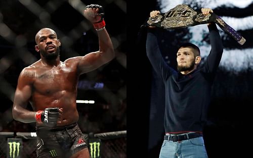 Jon Jones (left) and Khabib Nurmagomedov (right)