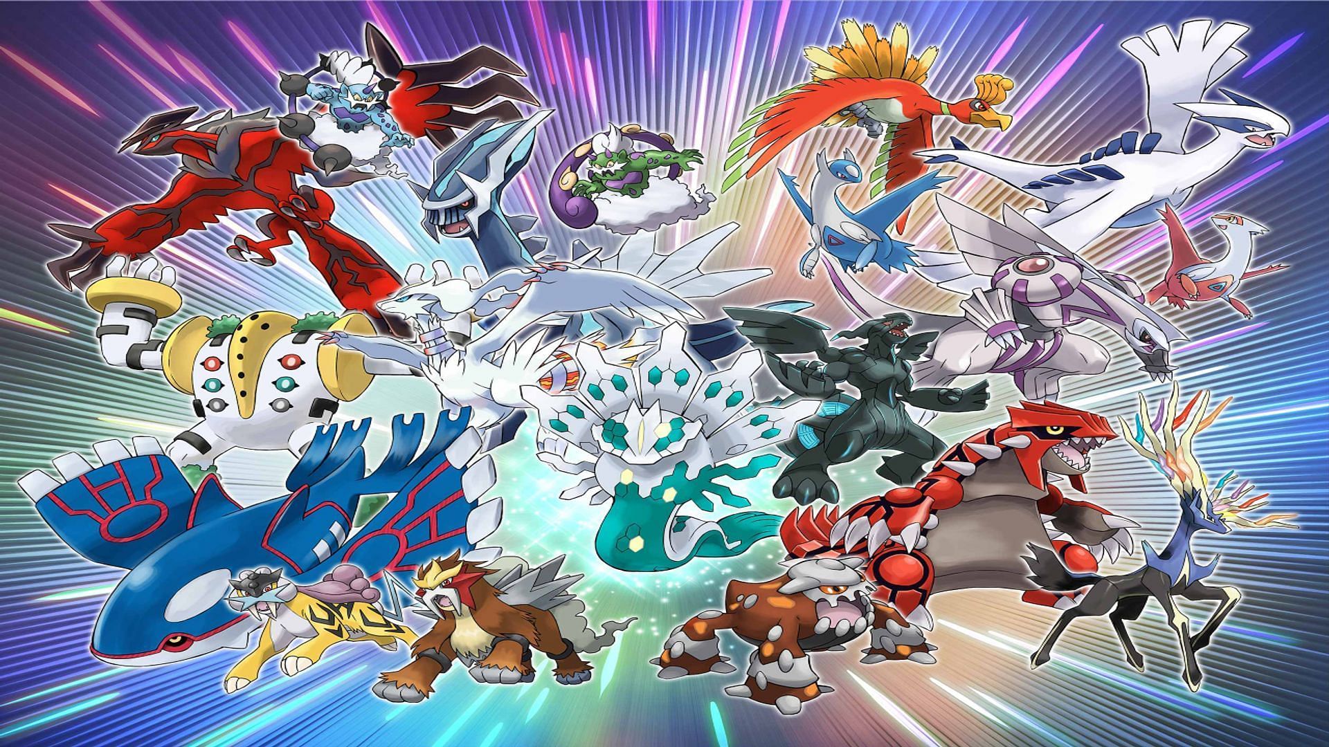 Official artwork for various Legendaries (Image via The Pokemon Company)