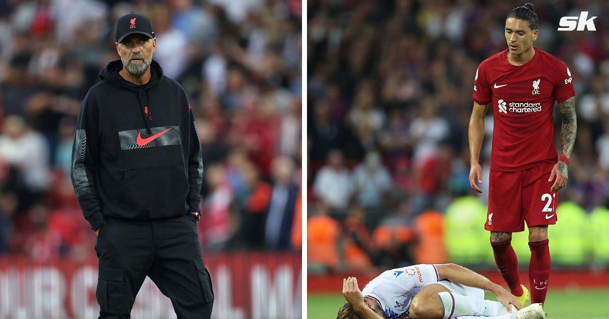 [L-to-R] Liverpool boss Jurgen Klopp and Darwin Nunez.