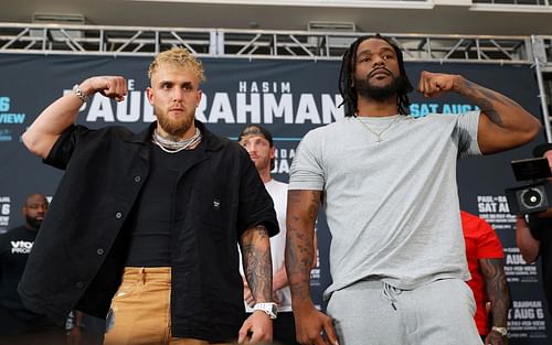 Jake Paul (left) and Hasim Rahman Jr (right)