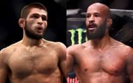 Khabib Nurmagomeedov (left) and Demetrious Johnson (right)
